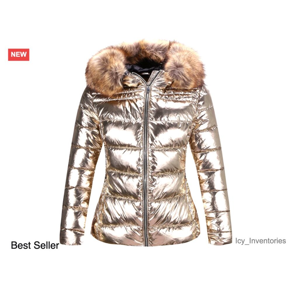 Lightweight Puffer Jacket Quilted Bubble Hooded C… - image 1